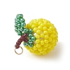 Glass Seed Beaded Orange Pendants PALLOY-MZ01134-5