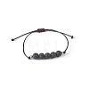 Bohemian Adjustable Handmade Dyed Natuarl Lava Rock Braided Bead Bracelets for Women RX0209-4-1