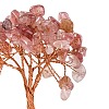 Natural Strawberry Quartz Chips Tree Decorations DJEW-M012-02I-3