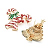 Christmas Brooch Cane Reindeer Snowflake Snowman Wreath Bell Boot Pin Corsage. ST8676633-2