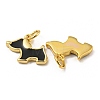 Brass Enamel Charms X-KK-E093-01G-02-2