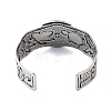 Constellation Alloy Open Cuff Bangles for Women Men BJEW-C064-01AS-12-3