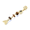 Brass Pave Cubic Zirconia Clear Cubic Zirconia & Gemstone & Enamel European Dangle Charms GG-CBA3401-01G-A-3