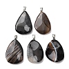Natural Banded Agate Pendants GG-K002-05E-1