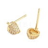 Rack Plating Strawberries Brass Stud Earrings EJEW-N055-31G-RS-2