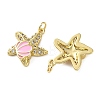 Brass Micro Pave Clear Cubic Zirconia Pendants KK-D221-08G-01-2
