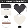 CRASPIRE 4Pcs 2 Style Heart & Rectangle Wooden Hanging Plate HJEW-CP0001-01-2