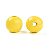 Painted Natural Wood Beads WOOD-A018-16mm-18-2