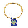 Bohemian Glass Seed Bead Charm Bracelets IW8477-8-1