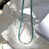 Natural Turquoise & Non-Magnetic Synthetic Hematite Beads Necklaces for Women QK0251-1-1