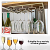 Iron 3 Rows Wine Glass Rack Under Cabinet AJEW-WH0041-98-6