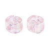 UV Plating Transparent Acrylic European Beads OACR-M027-02G-01-2