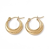 201 Stainless Steel Hoop Earrings with 304 Stainless Steel Pins for Women X-EJEW-B016-06G-1