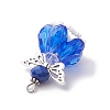 Faceted Glass Pendants PALLOY-MZ00583-02-4