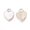 Golden Plated Alloy Enamel Charms PALLOY-CJC0001-35B-2