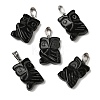 Natural Obsidian Pendants G-B127-09P-04-2