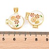 Brass Locket Pendants KK-D232-06G-4