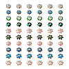 60Pcs 10 Style Alloy Enamel Bead Caps FIND-YS0001-16-2