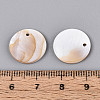 Natural Freshwater Shell Disc Charms BSHE-T014-42A-4