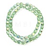 Electroplate Transparent Column Glass Beads Strands EGLA-A043-02-AB10-2
