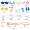 SUNNYCLUE DIY Flower Cloth Pendant Earrings Making Kits DIY-SC0013-04-2