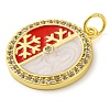 Christmas Series Brass Micro Pave Cubic Zirconia Pendants KK-S401-03G-B-2