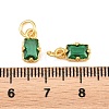 Brass Pave Cubic Zirconia Charms KK-K340-50G-04-3