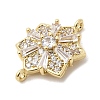 Brass Micro Pave Cubic Zirconia Connector Charms KK-L258-03B-G-2