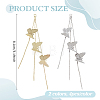 8Pcs 2 Colors Brass Chain Tassel Big Pendants KK-ME0003-55-2