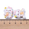 Opaque Cute Cat with Food Resin Decoden Cabochons RESI-B024-09-3