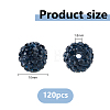 Handmade Rhinestone Clay Pave Beads RB-WH0003-11-2