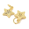 Rack Plating Brass Micro Pave Clear Cubic Zirconia Pendants KK-B093-12A-G-2