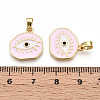 Brass Micro Pave Cubic Zirconia Pendants KK-T070-68B-3