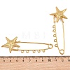 Starfish 304 Stainless Steel Safety Pins Brooch Findings SA-CBA098D-16B-G05-3