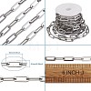 304 Stainless Steel Paperclip Chains CHS-YS0001-01P-11