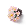 Resin Glass Seed Beaded Flower Pendants PALLOY-MZ01106-03-4
