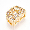 Brass Micro Pave Cubic Zirconia Charms KK-N254-217G-D-2