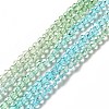 Transparent Gradient Color Glass Beads Strands X-GLAA-H021-01B-24-2