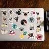 50Pcs 50 Styles Paper Pug Dog Cartoon Stickers Sets STIC-P004-23D-8