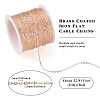 Brass Coated Iron Flat Cable Chains CH-TAC0007-01RG-4