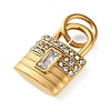 304 Stainless Steel Rhinestone Pendants RB-CBA324D-01G-14-2