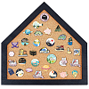 Wall Mounted Brooch Jewelry Display Cork Tray AJEW-WH0554-68F-1