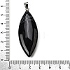 Natural Black Banded Agate(Dyed & Heated) Big Pendants G-F820-06P-3
