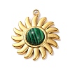 Synthetic Malachite Sun Pendants STAS-P328-05G-03-1