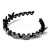 Plastic Rhinestone Hair Bands OHAR-B007-04A-3