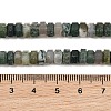 Natural Moss Agate Beads Strands G-G317-A26-3X6MM-5