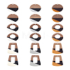 Beadthoven 18Pcs 9 Style Resin & Walnut Wood Pendants RESI-BT0001-16-23