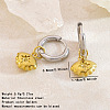 304 Stainless Steel Micro Pave Cubic Zirconia Hoop Dangle Earrings for Women WGE2C14-05-1