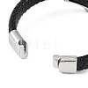 Braided Microfiber Leather Cord Bracelets BJEW-P328-16AS-01-3