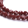 Faceted Glass Round Beads Strands X-EGLA-J042-6mm-24-3